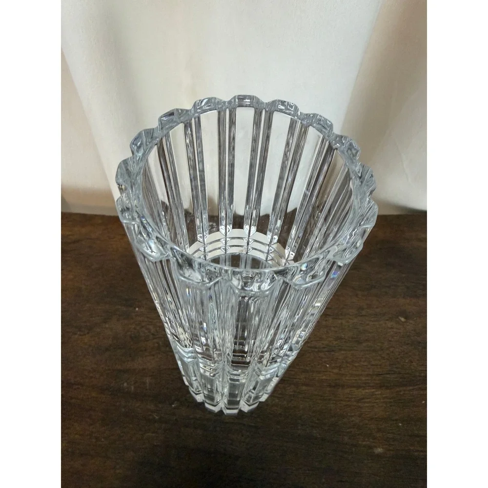 Cristal D'Arques 1970's French Montparnasse Art Deco‎ Crystal Vase 9